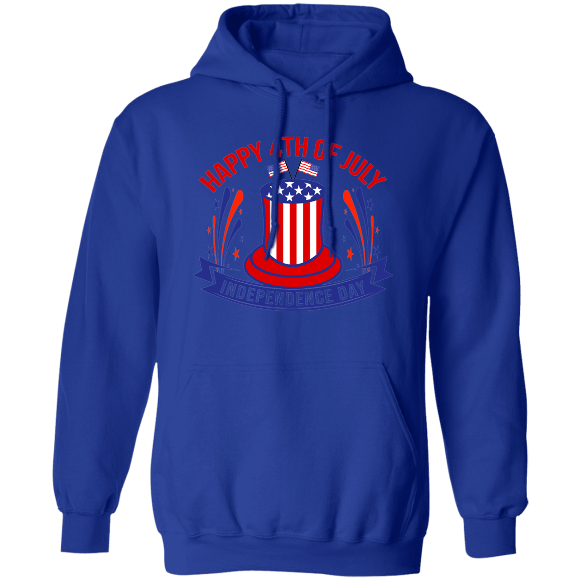 HAPPY 4TH OF JULY POP HAT Pullover Hoodie