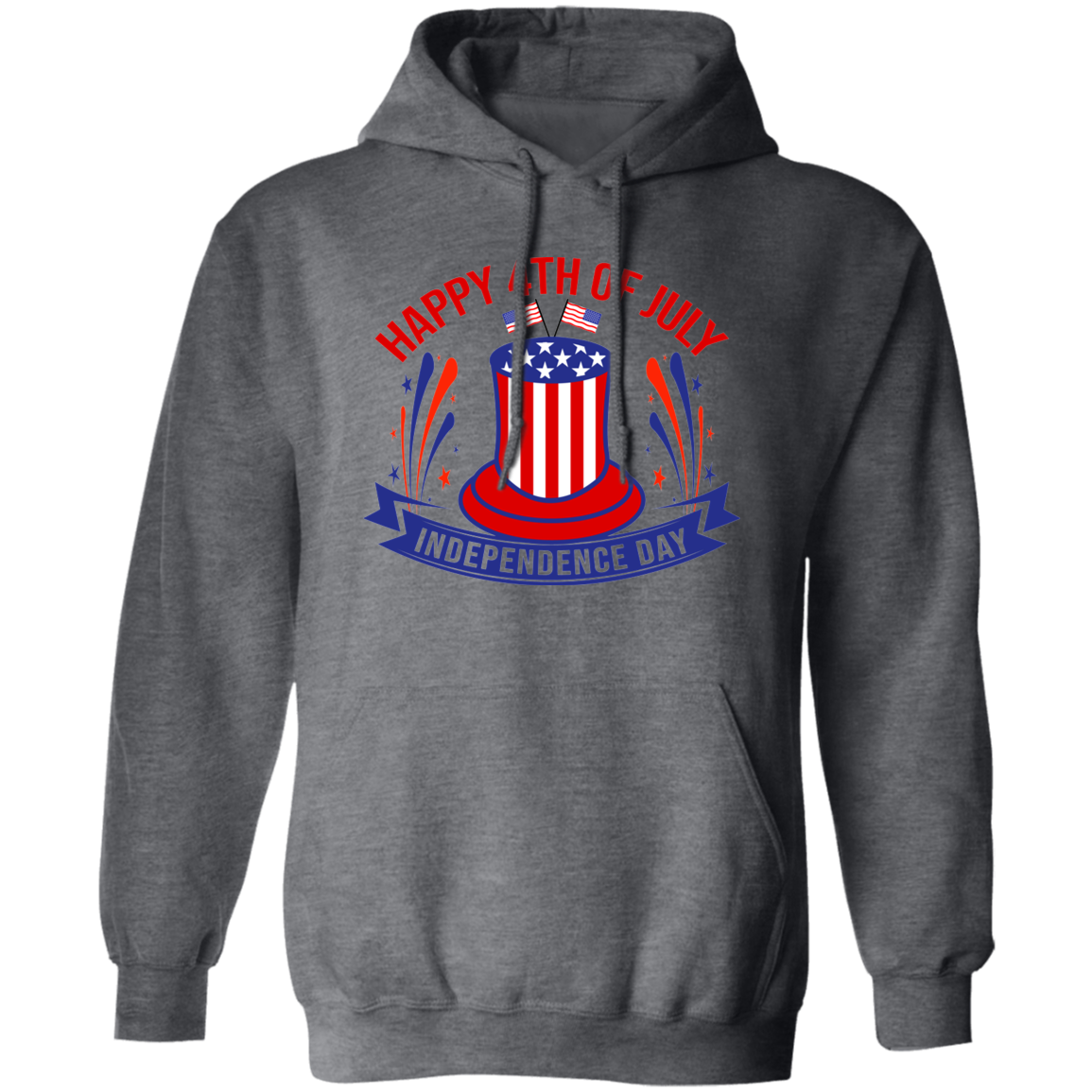 HAPPY 4TH OF JULY POP HAT Pullover Hoodie