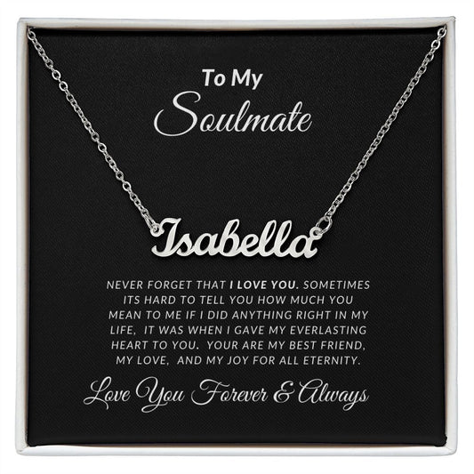 CUSTOM NAME NECKLACE-TO MY SOULMATE