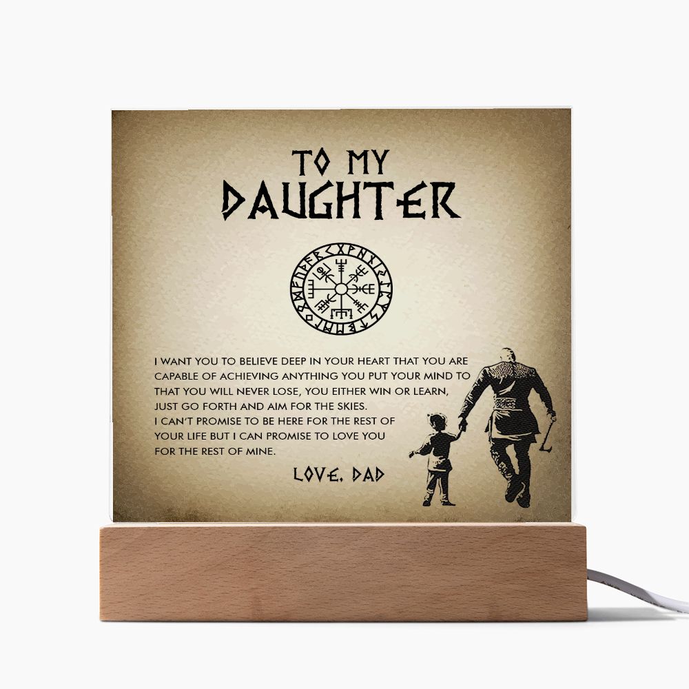 Acrylic Square Plaque-To My Daughter Love Dad