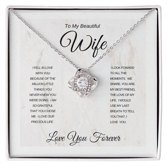 My Beautiful Wife|Love Knot Necklace