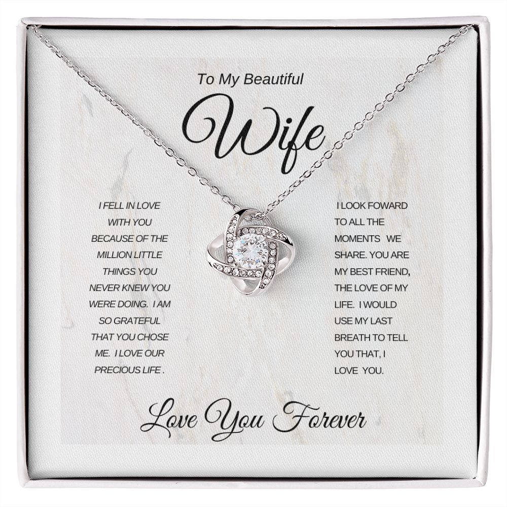 My Beautiful Wife|Love Knot Necklace