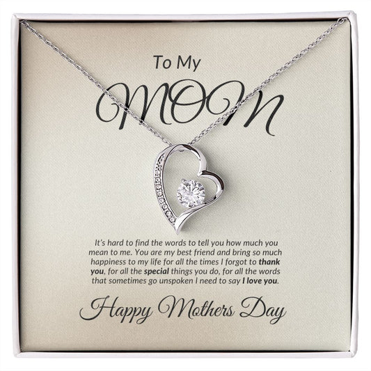 Forever Love Necklace-To My Mom Happy Mothers Day